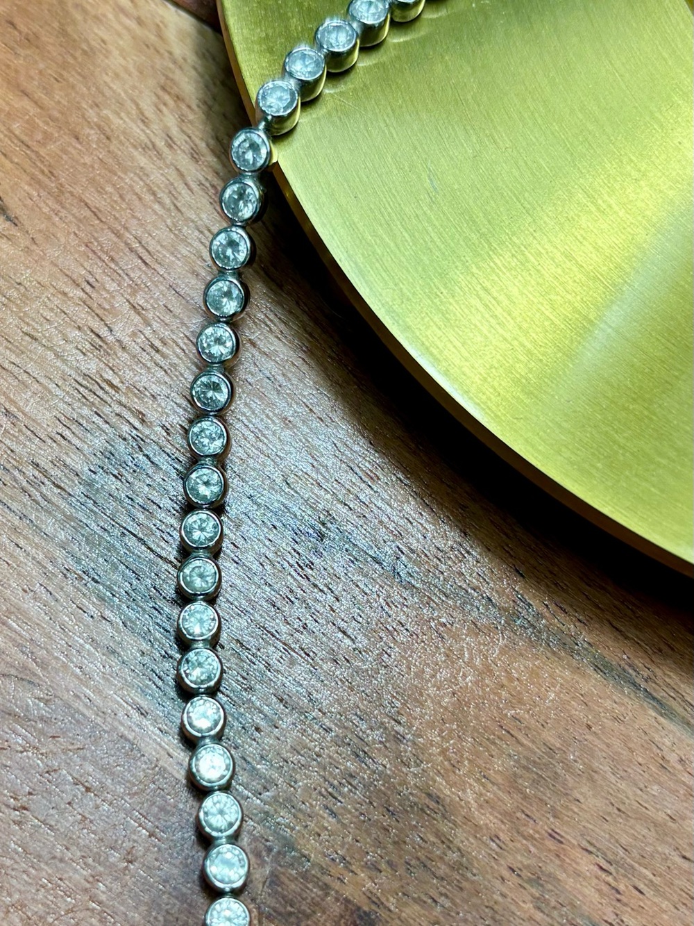 Classic Silver-Tone Crystal Tennis Bracelet